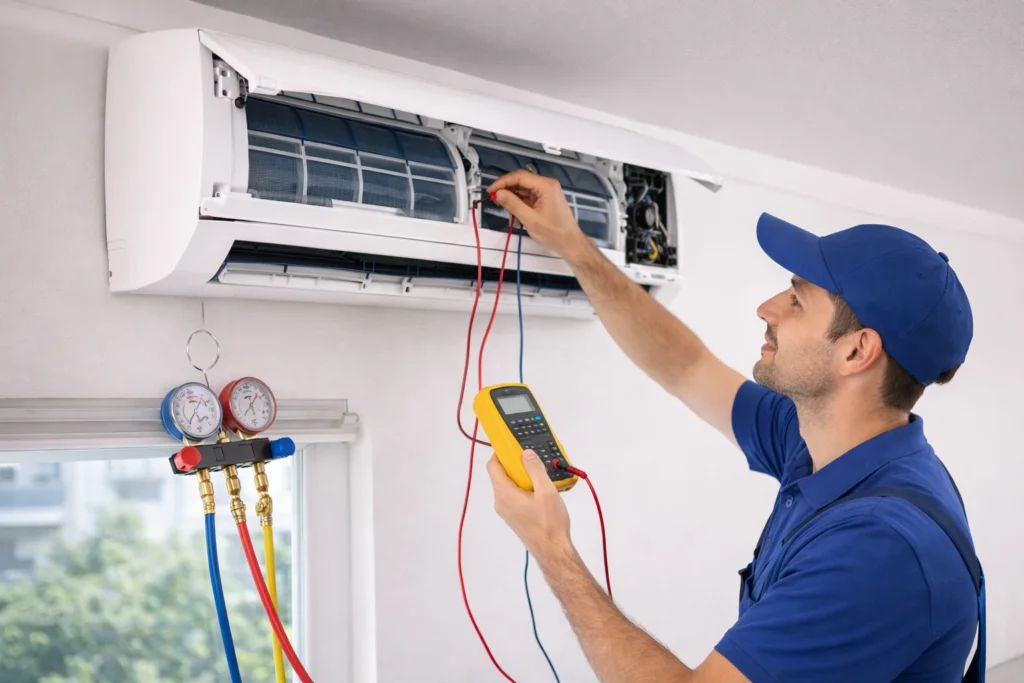 Doorstep AC Repair Service in Panaji Goa - Technician at Work
